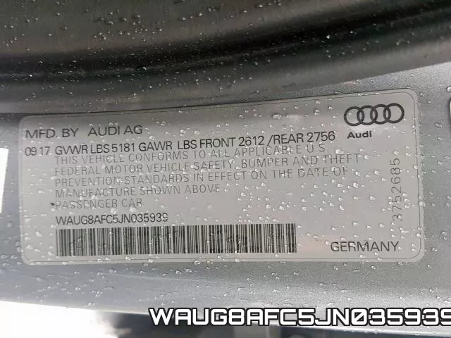 WAUG8AFC5JN035939 фото 2
