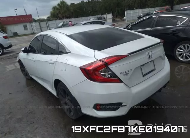 19XFC2F87KE019407 фото 4