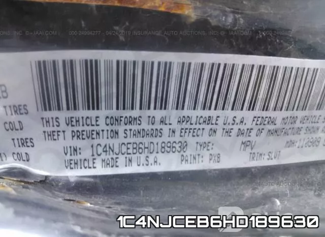 1C4NJCEB6HD189630 фото 10