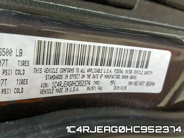 1C4RJEAG0HC952374 фото 2