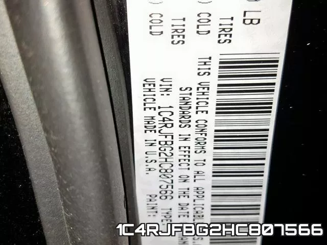 1C4RJFBG2HC807566 фото 2