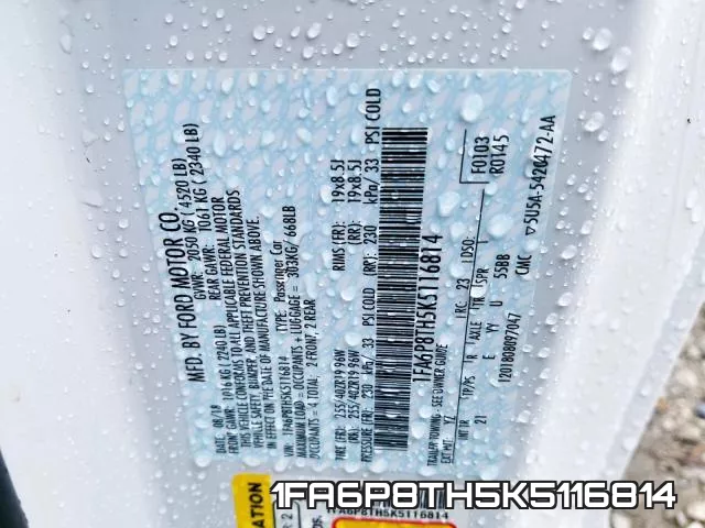 1FA6P8TH5K5116814 фото 2