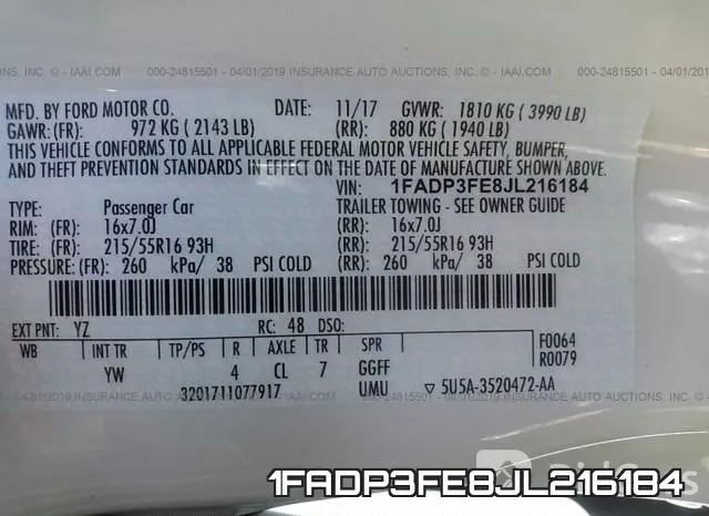 1FADP3FE8JL216184 фото 10