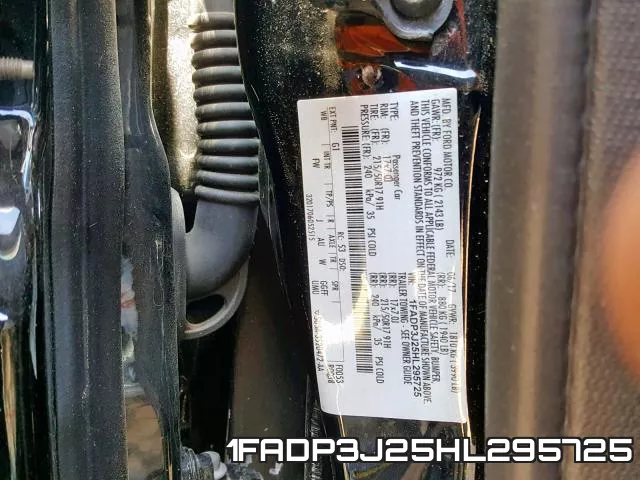 1FADP3J25HL295725 фото 2