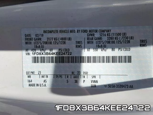 1FD8X3B64KEE24722 фото 2