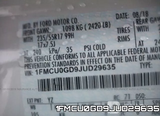 1FMCU0GD9JUD29635 фото 10