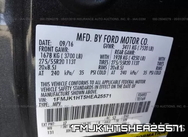 1FMJK1HT5HEA25571 фото 10