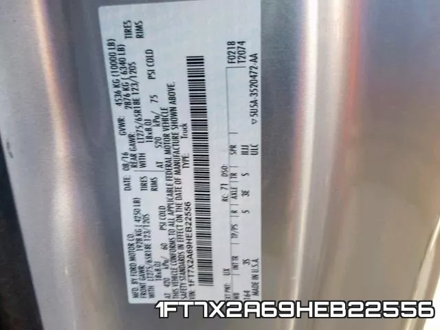 1FT7X2A69HEB22556 фото 2
