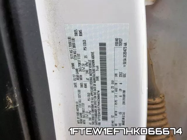 1FTEW1EF7HKD66674 фото 2