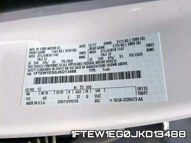 1FTEW1EG0JKD13488 фото 2