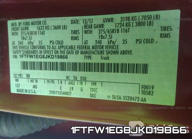 1FTFW1EG8JKD19866 фото 10