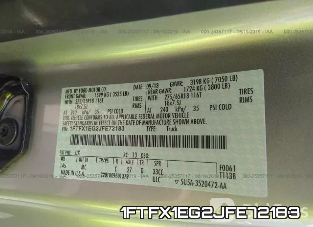 1FTFX1EG2JFE72183 фото 10