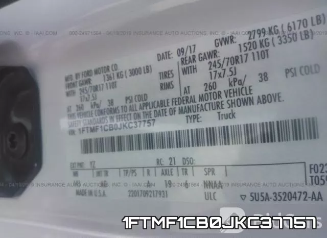1FTMF1CB0JKC37757 фото 10