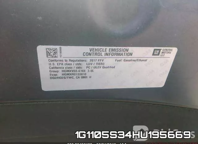 1G1105S34HU195669 фото 8