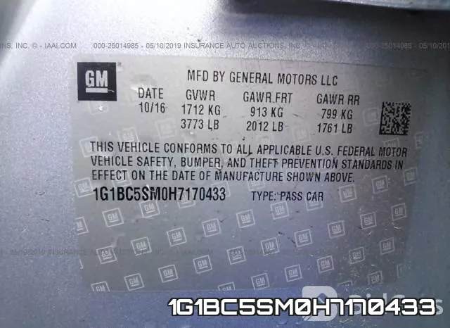 1G1BC5SM0H7170433 фото 10