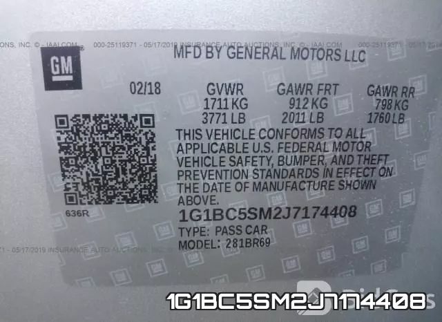 1G1BC5SM2J7174408 фото 10