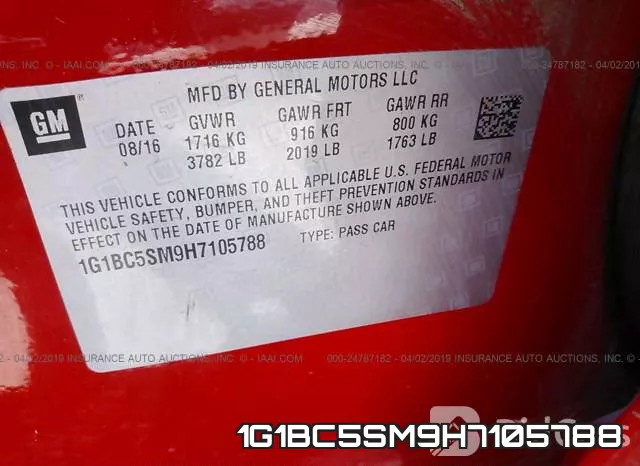 1G1BC5SM9H7105788 фото 10