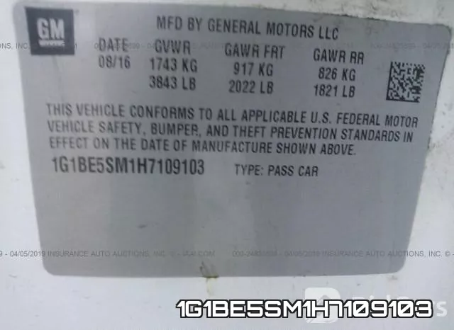 1G1BE5SM1H7109103 фото 10