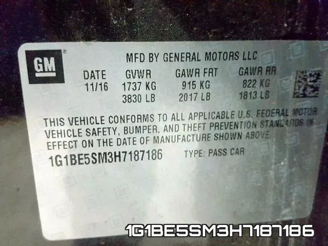 1G1BE5SM3H7187186 фото 2
