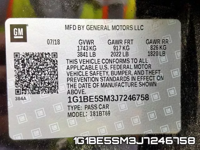 1G1BE5SM3J7246758 фото 2
