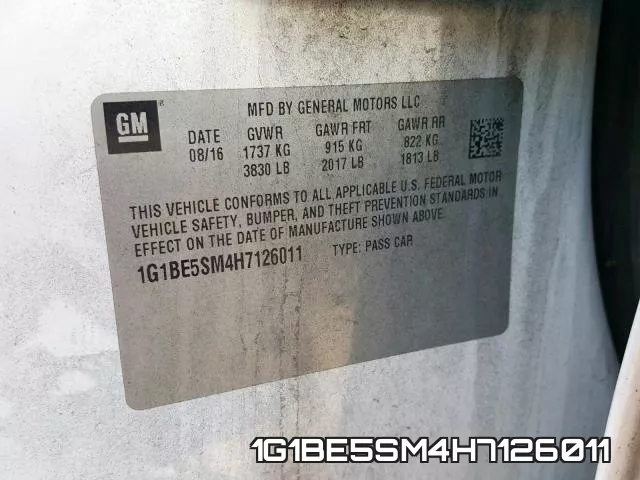 1G1BE5SM4H7126011 фото 2