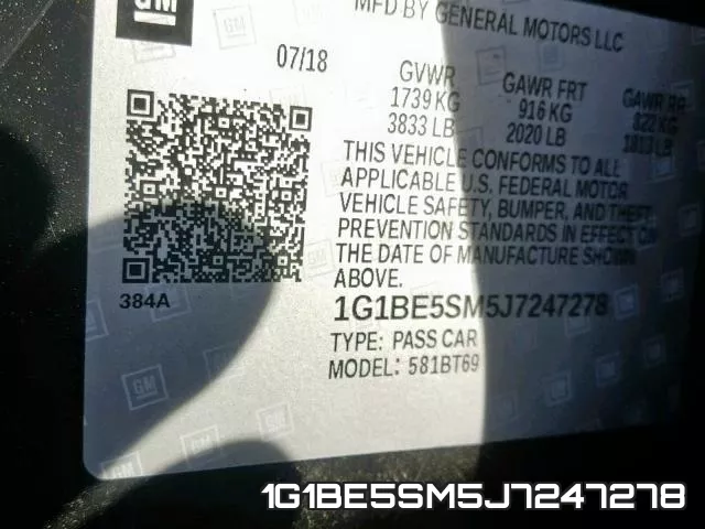 1G1BE5SM5J7247278 фото 2