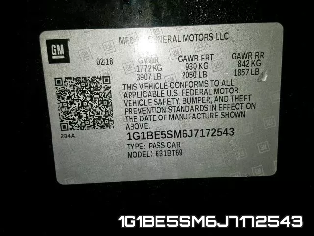 1G1BE5SM6J7172543 фото 2