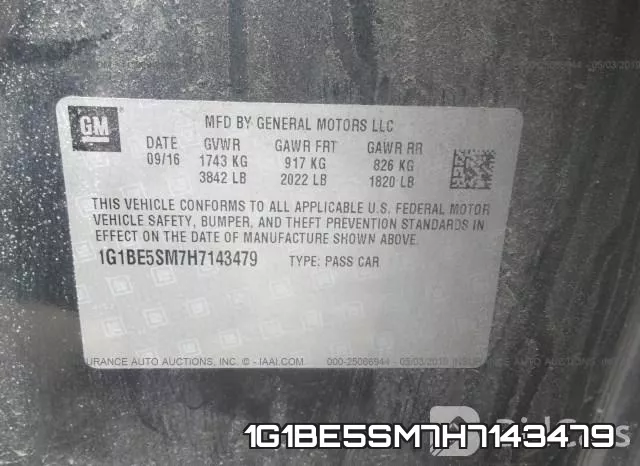 1G1BE5SM7H7143479 фото 10