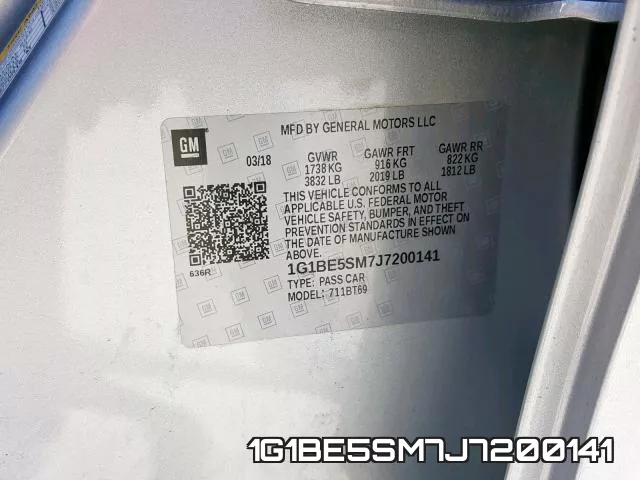 1G1BE5SM7J7200141 фото 2