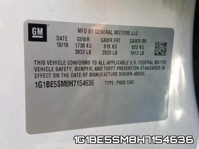1G1BE5SM8H7154636 фото 2