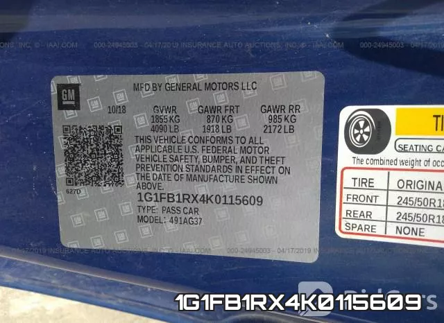 1G1FB1RX4K0115609 фото 10