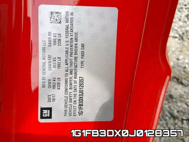 1G1FB3DX0J0128357 фото 2