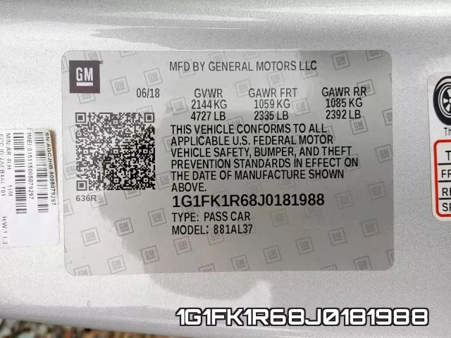 1G1FK1R68J0181988 фото 2