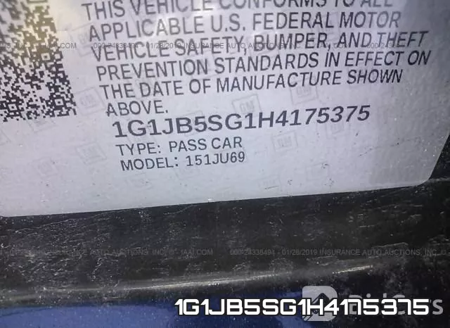 1G1JB5SG1H4175375 фото 10