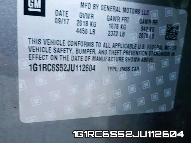1G1RC6S52JU112604 фото 2