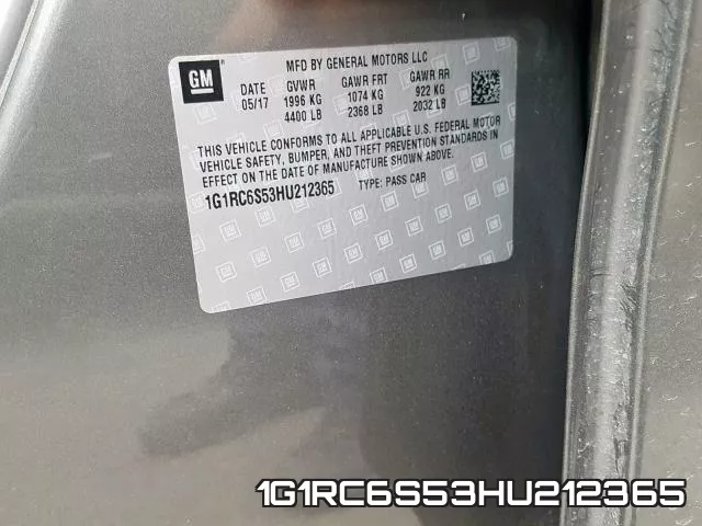 1G1RC6S53HU212365 фото 2