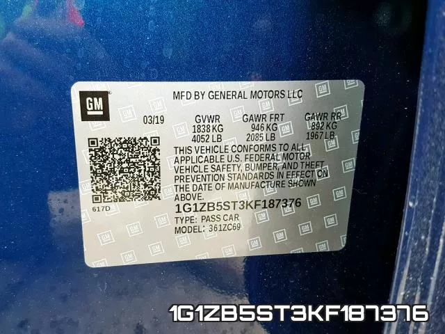 1G1ZB5ST3KF187376 фото 2