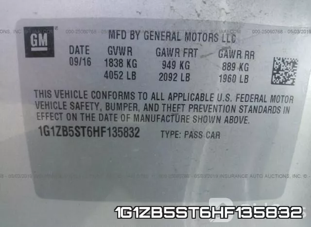 1G1ZB5ST6HF135832 фото 9