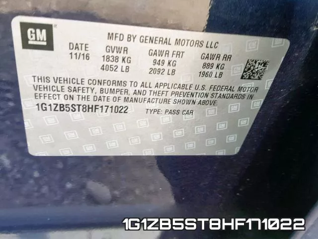 1G1ZB5ST8HF171022 фото 2