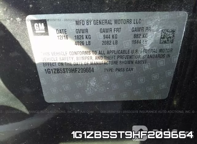 1G1ZB5ST9HF209664 фото 10