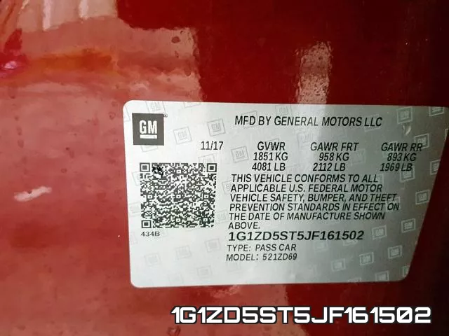 1G1ZD5ST5JF161502 фото 2