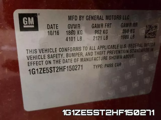 1G1ZE5ST2HF150271 фото 2