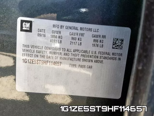 1G1ZE5ST9HF114657 фото 2