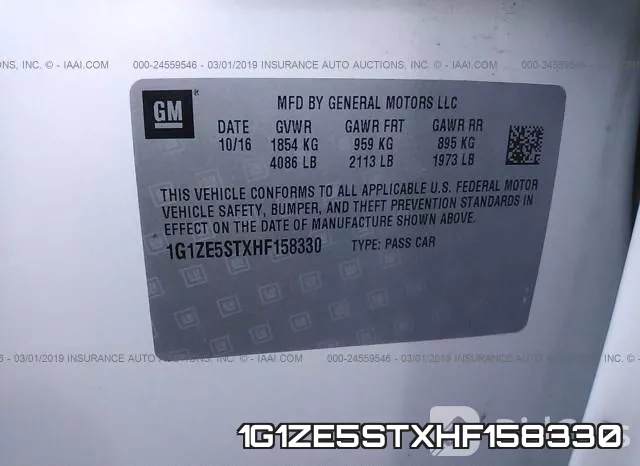 1G1ZE5STXHF158330 фото 10