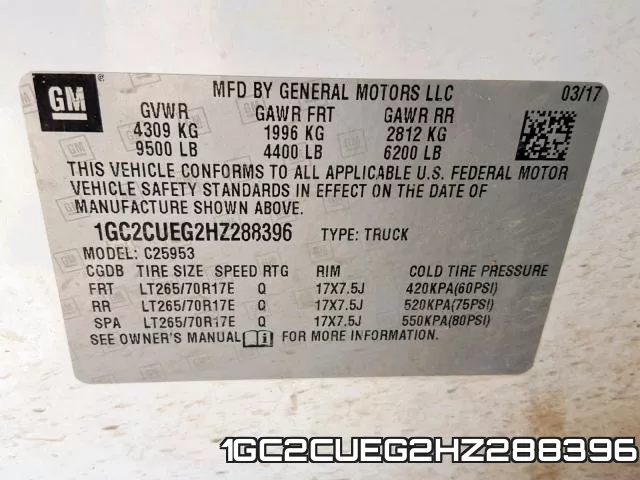 1GC2CUEG2HZ288396 фото 2