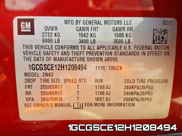 1GCGSCE12H1208494 фото 2