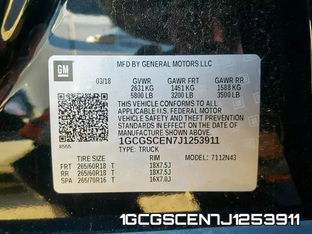 1GCGSCEN7J1253911 фото 2