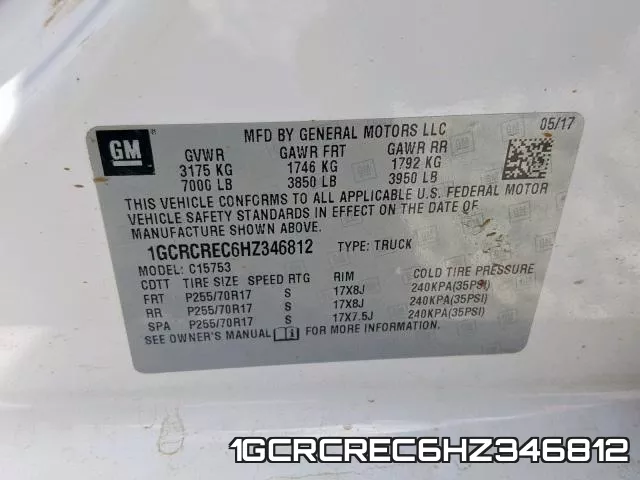 1GCRCREC6HZ346812 фото 2