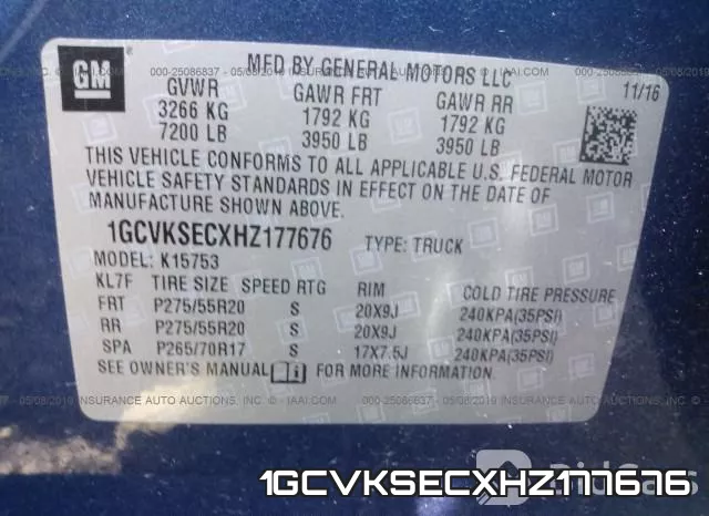 1GCVKSECXHZ177676 фото 10