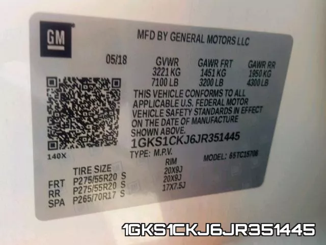 1GKS1CKJ6JR351445 фото 2